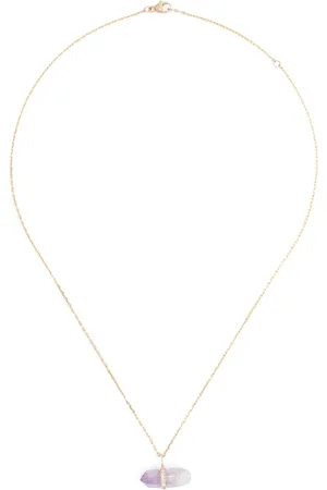 JIA JIA 14kt Veracruz Gelbgoldhalskette mit Diamant und Amethyst