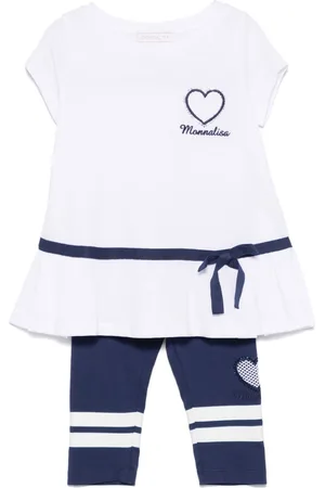 MONNALISA Leggings-Set mit Logo-Stickerei