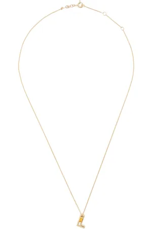 Aliita 9kt Letra L Gelbgoldhalskette mit Zitrin