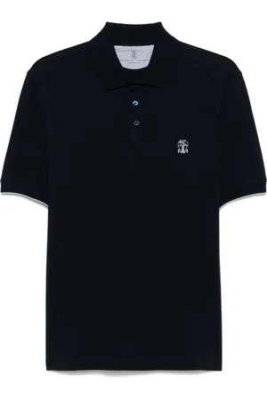 Brunello Cucinelli Poloshirt mit Logo-Stickerei