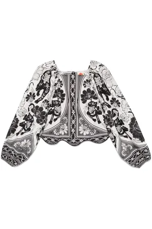 Farm Rio Flower Leopard Bluse