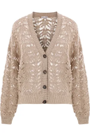 Brunello Cucinelli Cardigan mit Lochstrickmuster
