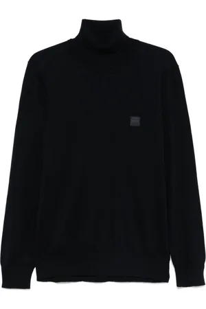 HUGO BOSS Pullover mit Logo-Patch