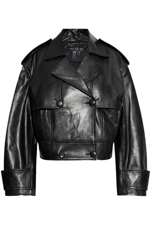 Stand Studio Cropped-Jacke aus Leder