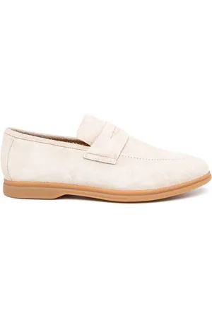 ELEVENTY Perforierte Penny-Loafer aus Wildleder