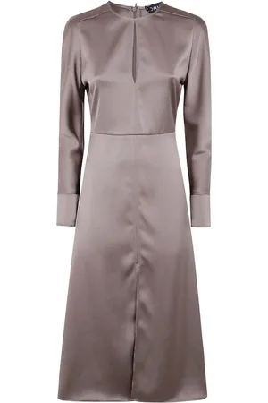 DRHOPE Midikleid aus Satin