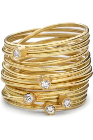 DISA ALLSOPP 18K yellow Spaghetti diamond ring