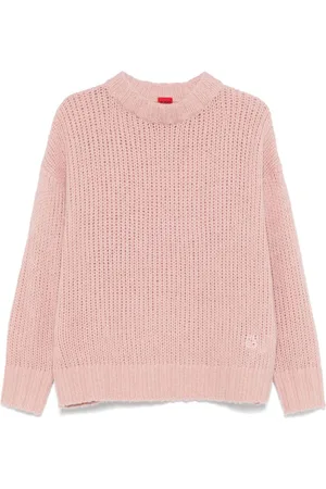 HUGO BOSS Pullover mit Lochstrickmuster