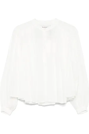 Rohe Bluse mit Falten