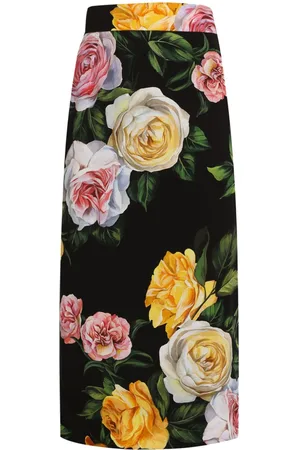 Dolce & Gabbana Midirock mit Blumen-Print