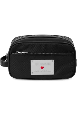 Moschino Kosmetiktasche mit Logo-Schild