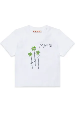 Marni T-Shirt mit Blumenstickerei