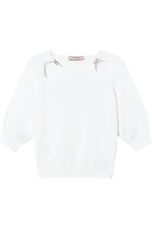 Twin-Set Cut-Out-Pullover mit Oval T-Schild