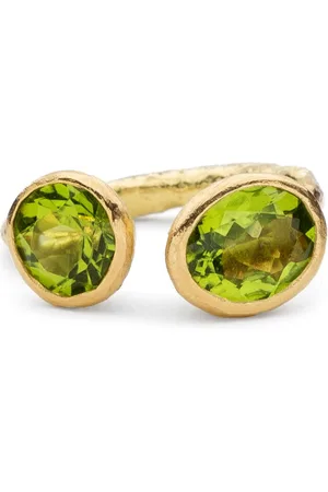 DISA ALLSOPP 18K yellow Double peridot ring