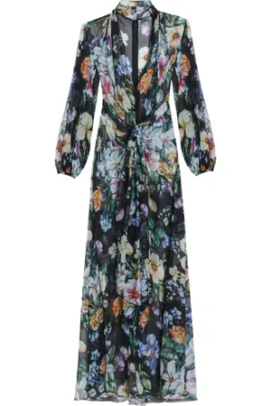 Dolce & Gabbana Langes Kleid mit Blumen-Print