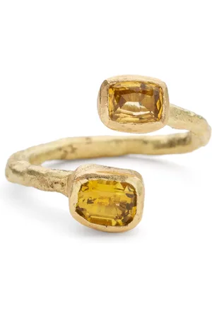 DISA ALLSOPP 18K yellow Double citrine ring