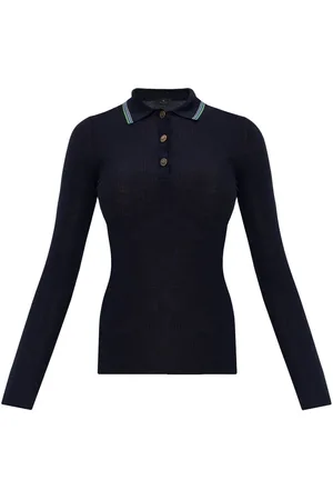 Etro Polo-Pullover mit gestreiftem Rand