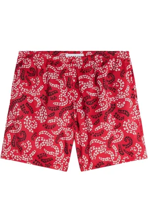 Lanvin Badeshorts mit Blatt-Print