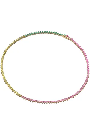 Anabela Chan Petite Peony Eternity Heart Halskette aus 18kt -Vermeil