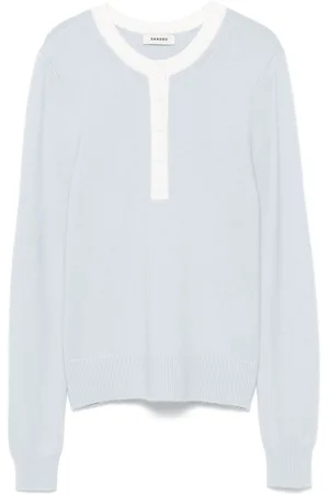 Sandro Pullover mit Henley-Kragen