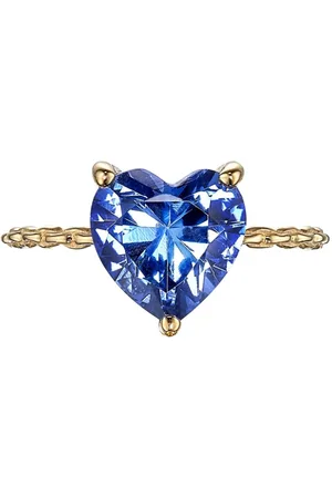 Anabela Chan Mini 9kt Heart Gelbgoldring mit Saphir