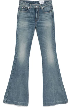 Alexander McQueen Halbhohe Schlagjeans