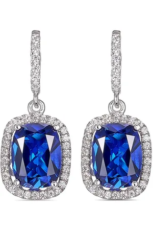 Anabela Chan 18kt Comet Weißgoldohrstecker mit Saphiren und Diamant
