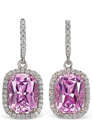 Anabela Chan 18kt Begonia Comet Weißgoldohrringe