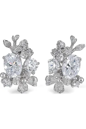 Anabela Chan 18kt Posy Weißgoldohrstecker mit Diamanten