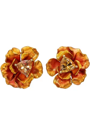 Anabela Chan 18kt Magma Rose Gelbgoldohrstecker