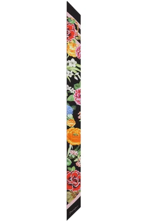Dolce & Gabbana Seidenhalstuch mit Blumen-Print