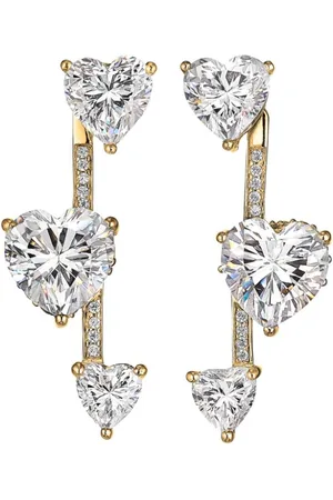 Anabela Chan Heart Pendulum Ohrringe aus 18kt -Vermeil mit Diamanten