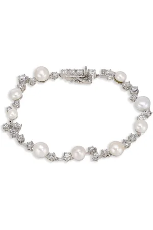 Anabela Chan 18kt Petite Constellation Weißgoldarmband mit Perlen