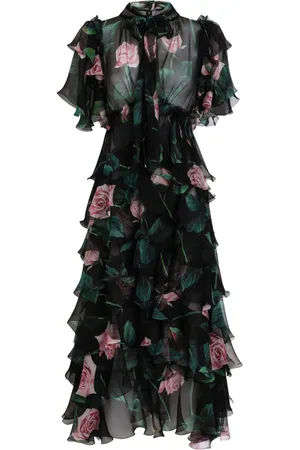 Dolce & Gabbana Midikleid mit Blumen-Print