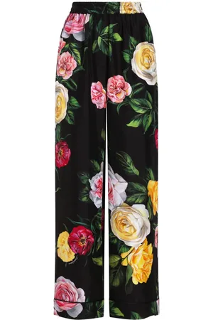 Dolce & Gabbana Hose mit Rosen-Print