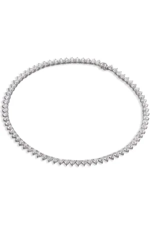 Anabela Chan 18kt Eternity Heart Weißgoldhalskette mit Diamanten