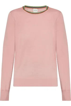 Paul Smith Merinopullover mit gestreiftem Kragen