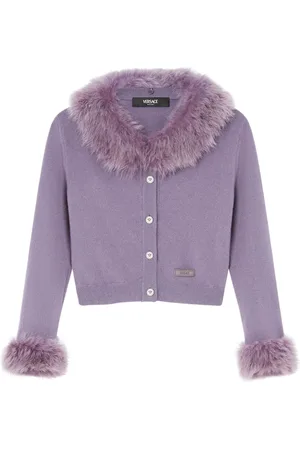 VERSACE Cropped-Cardigan mit Shearling
