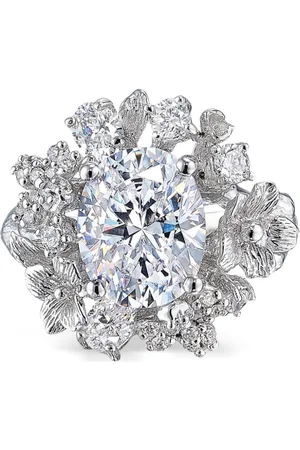 Anabela Chan 18kt Posy Weißgoldring mit Diamant