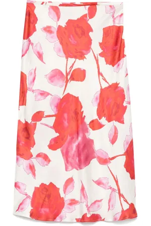 BLUMARINE Midirock mit Blumen-Print