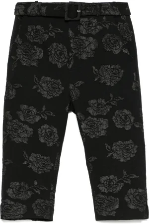 ROTATE Caprihose mit Blumenjacquard