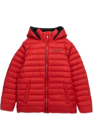 Balmain Gefütterte Jacke mit Logo-Print