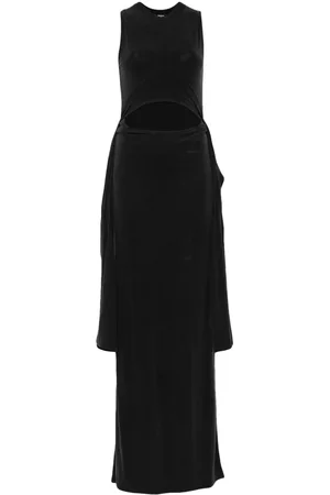 Balmain Geripptes Maxikleid