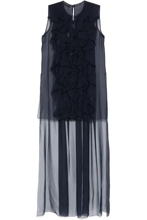 Alberta Ferretti Geraffte Chiffonbluse