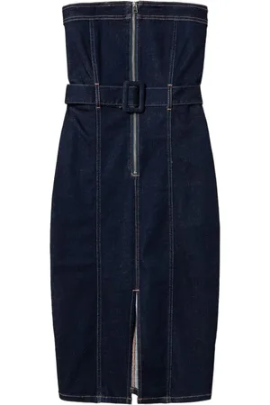 Twin-Set Kurzes Bustier-Jeanskleid