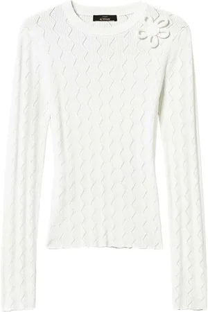 Twin-Set Pullover mit Blumenapplikation