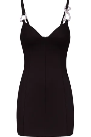 AREA Minikleid mit Kristallgliedern