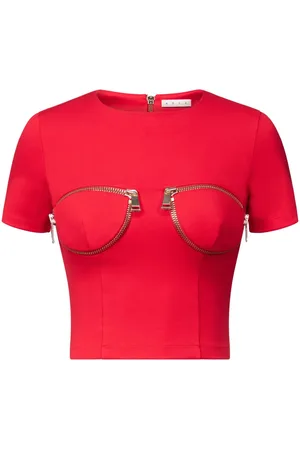 AREA T-Shirt mit Reißverschluss