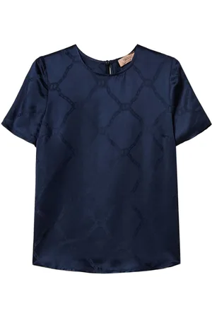 Twin-Set T-Shirt aus Oval T-Jacquard