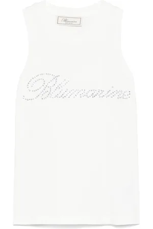 BLUMARINE Tanktop mit Strass-Logo